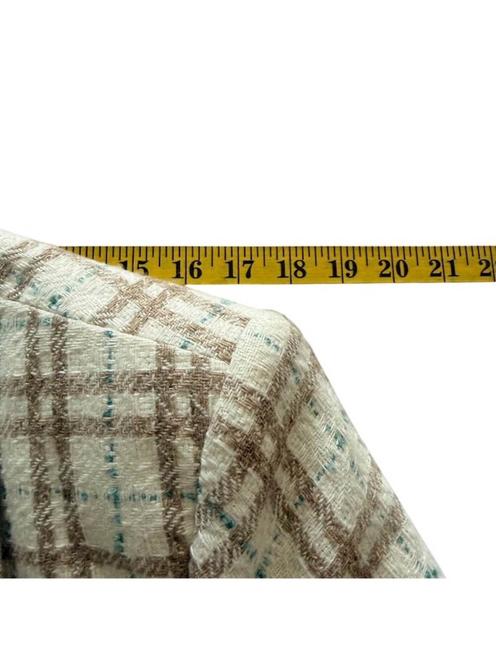 Vintage Womens Suburbans Tweed Blazer Double Breasted Size 10 Plaid Wool Blend - Picture 10 of 16